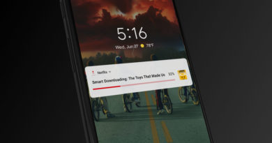 Netflix App智慧下載通知畫面