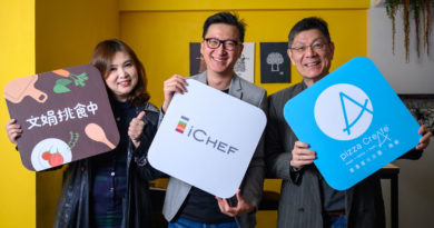 左起《文娟挑食中》創辦人李文娟、iCHEF共同創辦人程開佑、客意直火比薩共同創辦人李明元