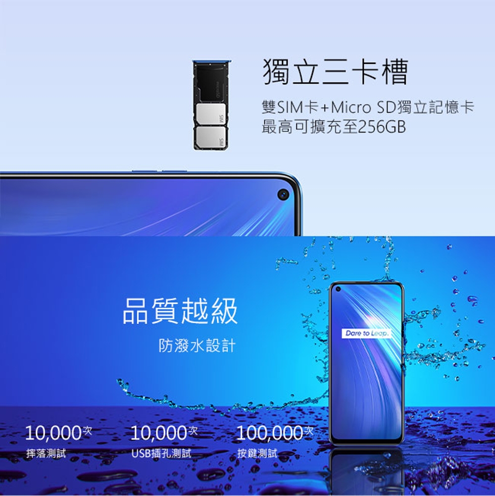 Realme6 防潑水 可擴充至256GB