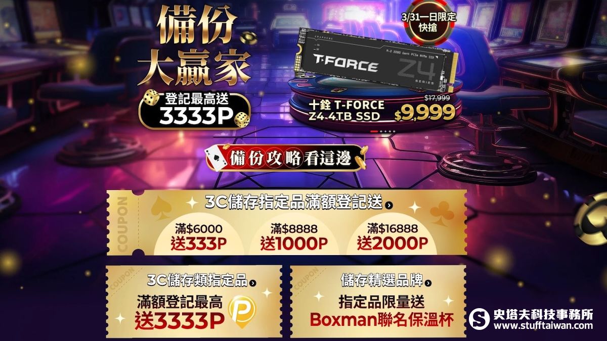 PChome 24h購物響應世界備份日，SSD銷售暴增五成引領儲存熱潮