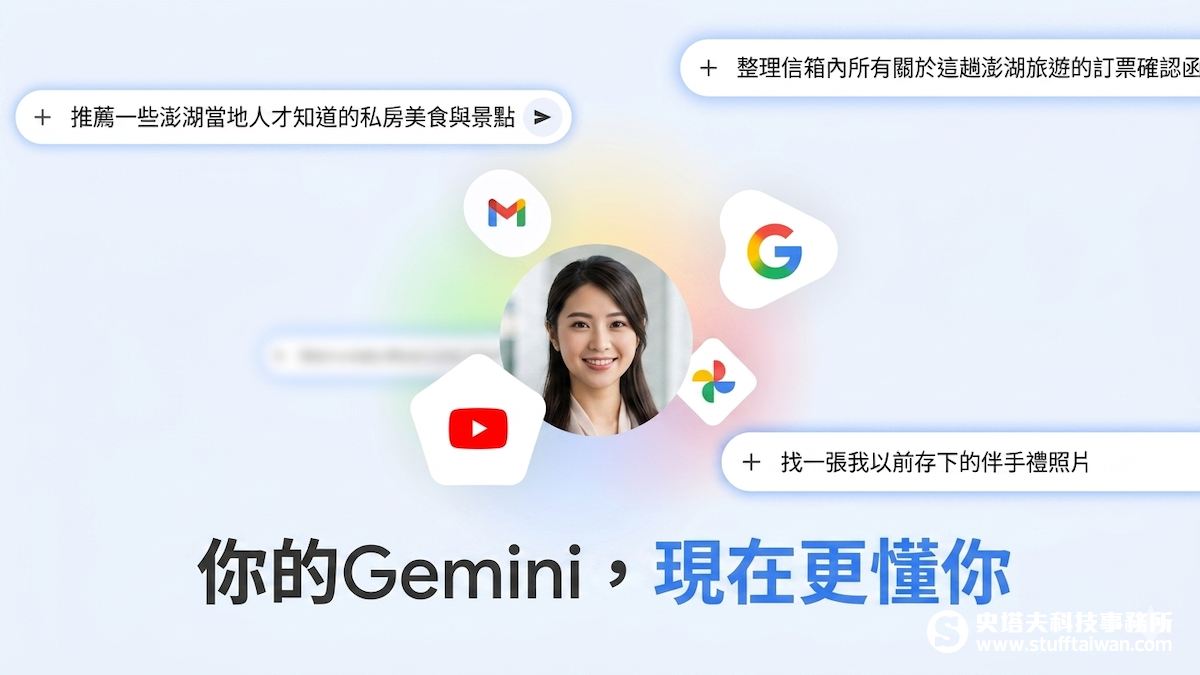 Gemini 個人化智慧服務正式登台：跨應用程式整合與邏輯推理，打造台灣使用者專屬的 AI 助理